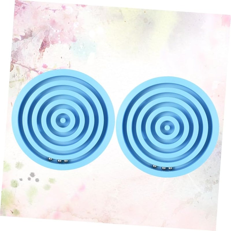 Blue Balancing Maze Game 2PCS Set for Adults Concentration Training Fun Educational Home Activity - Image 5